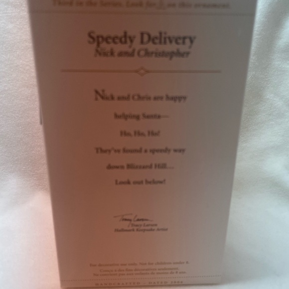 Nick and Christopher 'Speedy Delivery' Hallmark Ornament - Picture 3 of 9